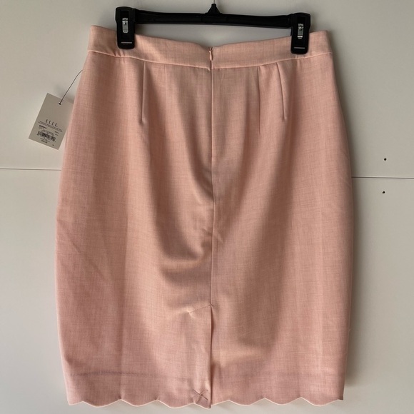 Elle Women's Pink Straight Pencil Short Midi Skirt Career Office Skirt, Sz 6 - Picture 8 of 13